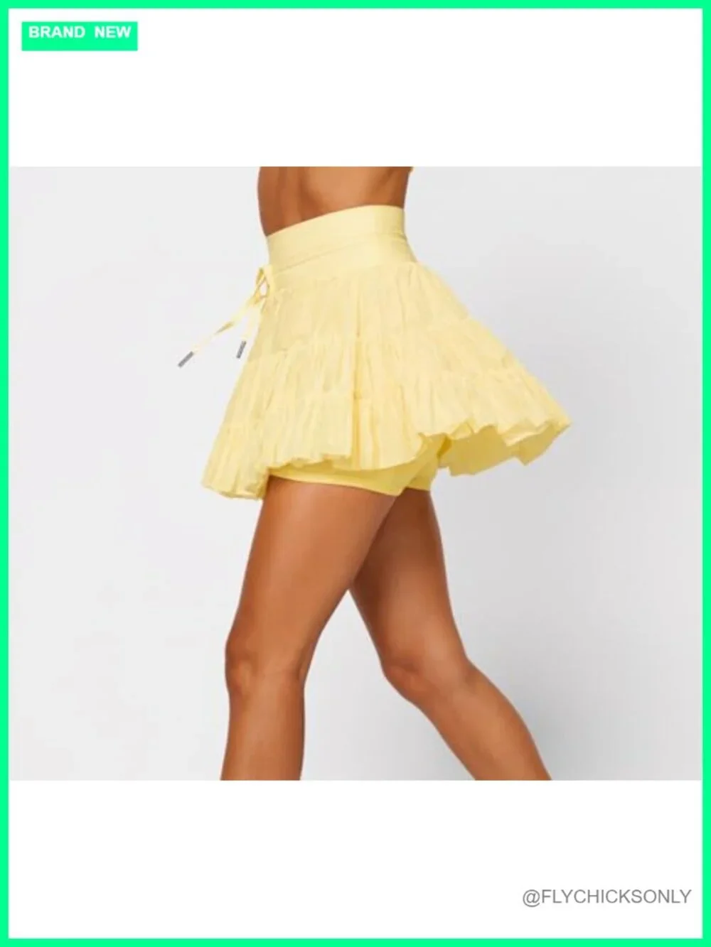 Women Athletic Tennis Mini Skorts with Pockets Flowy Ruffle Tiered Short Skirt